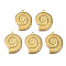 Ion Plating(IP) 201 Stainless Steel Pendants, Snail, Real 18K Gold Plated, 30x22.5x3mm, Hole: 1.9mm