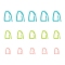 15Pcs 3 Styles Plastic Knittings, Crochet Locking Stitch Markers Holder, Mixed Color, 1.7~2.8x1.2~2cm, 5pcs/style