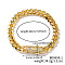 Luxurious Classic Brass Clear Cubic Zirconia Curb Bracelets for Women, Golden, 7-7/8 inch(20cm)