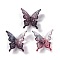 Transparent Acrylic Beads, Two Tone, Butterfly, Rosy Brown, 25.5x24.5x5.5mm, Hole: 1.5mm, about 588pcs/500g