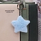 Imitation Rabbit Fur Keychain, Bag Pendant Decoration, Butterfly, Light Sky Blue, Pendant: 12.5x8cm