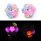 Acrylic Handmade Luminous Polymer Clay Rhinestone Beads, Glow in the Dark, Flower, Colorful, 20~21mm, Hole: 1.8mm