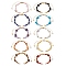 Natural & Synthetic Mixed Stone Chips & Handmade Seed Beads Braided Bracelet Making, 11 inch(28cm)