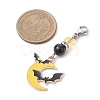 Halloween Alloy Enamel Pendant Decoration HJEW-TA00272-3