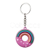 Doughnut PVC Plastic Keychain KEYC-JKC00677-4
