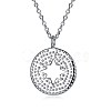 925 Sterling Silver Pendant Necklaces NJEW-BB30066-1