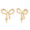 Brass Stud Earring Findings KK-S364-066-2