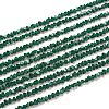 Transparent Solid Color Glass Beads Strands GLAA-L031-01-B02-1