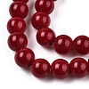 Opaque Solid Color Glass Beads Strands GLAA-T032-P6mm-05-2