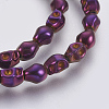 Electroplated Non-magnetic Synthetic Hematite Bead Strand G-E495-06C-1