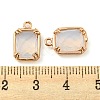 Brass with WhiteSmoke Glass Pendants KK-G486-09G-3