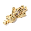 Rack Plating Brass Micro Pave Cubic Zirconia Pendants KK-R144-13G-4