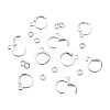 Pandahall Brass Huggie Hoop Earring Findings & Open Jump Rings KK-TA0007-84B-S-6