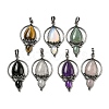 Natural & Synthetic Mixed Gemstone Pendants G-F766-04AS-1