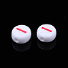 White Opaque Acrylic Beads MACR-T038-18-1-4