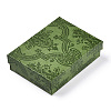 Flower Printed Cardboard Jewelry Boxes X-CBOX-T006-08C-2