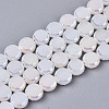 Electroplate Opaque Solid Color Glass Beads Strands X-EGLA-T020-07I-1