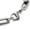 Non-Tarnish 304 Stainless Steel Link Chain Bracelet for Men Women BJEW-Z023-19P-3