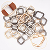WADORN® 36Pcs 9 Style Iron Square Buckle Ring DIY-WR0006-68-3