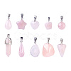 Heart Gemstone Pendants G-TA0001-19-2