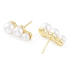 Rack Plating Brass Stud Earrings for Women KK-Z038-12G-2