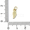 Brass Micro Pave Clear Cubic Zirconia Charms KK-H475-53G-01-3