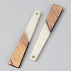 Opaque Resin & Walnut Wood Pendants RESI-S389-043A-C04-2