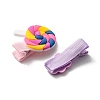 Cute Plastic Hair Clip Sets OHAR-PW0007-57A-2