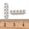 Brass Clear Cubic Zirconia Spacer Bars KK-L075-009P-2