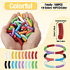 Pandahall 100Pcs 10 Colors Opaque Acrylic Beads OACR-TA0001-22-3