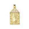 Real 18K Gold Plated Brass Micro Pave Clear Cubic Zirconia Pendants KK-H472-36A-G-1