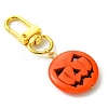 2Pcs 2 Colors Halloween Synthetic Turquoise Pumpkin Pendant Decorations HJEW-JM01947-4