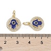 Real 18K Gold Plated Brass Micro Pave Cubic Zirconia Pendants KK-L209-078G-04-3