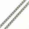Trendy Men's 201 Stainless Steel Box Chain Necklaces NJEW-L043A-46P-2