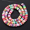 Handmade Polymer Clay Beads Strands X-CLAY-N008-043B-01-3