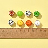 16Pcs 8 Styles All Kinds of Sports Balls Silicone Beads SIL-FS0001-02-6