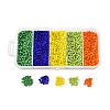 6000Pcs 5 Colors Glass Seed Beads SEED-YW0001-15B-1