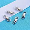 Platinum Plated Sterling Silver Lobster Claw Clasps STER-K014-H154-8mm-P-3