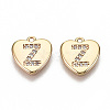 Brass Micro Pave Clear Cubic Zirconia Charms KK-N231-234Z-NF-1