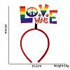 Pride Rainbow Word Love Wins Plastic & Non-woven Fabrics Hair Band RABO-PW0001-144D-2