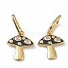 Brass Micro Pave Clear Cubic Zirconia Huggie Hoop Earrings EJEW-L234-070G-2