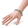 4Pcs 4 Color Acrylic Curved Tube Stretch Bracelets Set for Women BJEW-JB09305-03-3