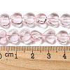 Baking Paint Transparent Glass Beads Strands DGLA-A08-T8mm-KD03-4