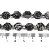 Natural Black Netstone Beads Strands G-O201B-143G-5