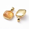 Natural Citrine Charms G-L553-58C-G-3