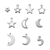 Tarnish Resistant 200Pcs 10 Style 304 Stainless Steel Charms STAS-LS0001-33P-2