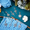 16Pcs 8 Style Chinese Knot Alloy Pendant Stitch Markers HJEW-NB00044-4