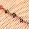 Chakra Handmade Gemstone Chip Beads Brass Chains for Necklaces or Bracelets Making AJEW-JB00215-01-2