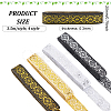 FINGERINSPIRE 14M 4 Styles Ethnic Style Embroidery Polyester Ribbons OCOR-FG0001-45-2