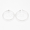 304 Stainless Steel Hoop Earring Findings X-STAS-T047-17-4